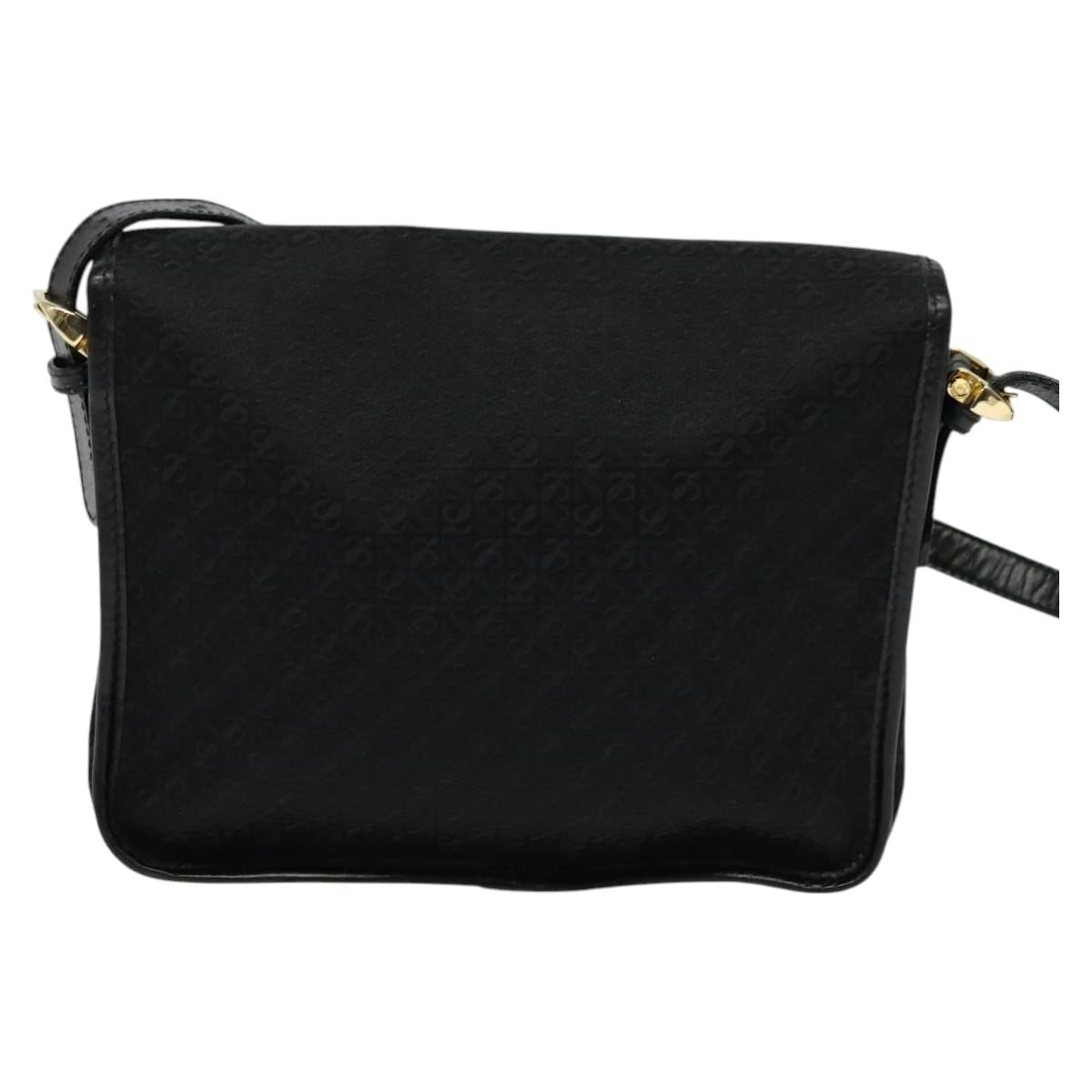 LOEWE Anagram Shoulder Bag Canvas Black Gold