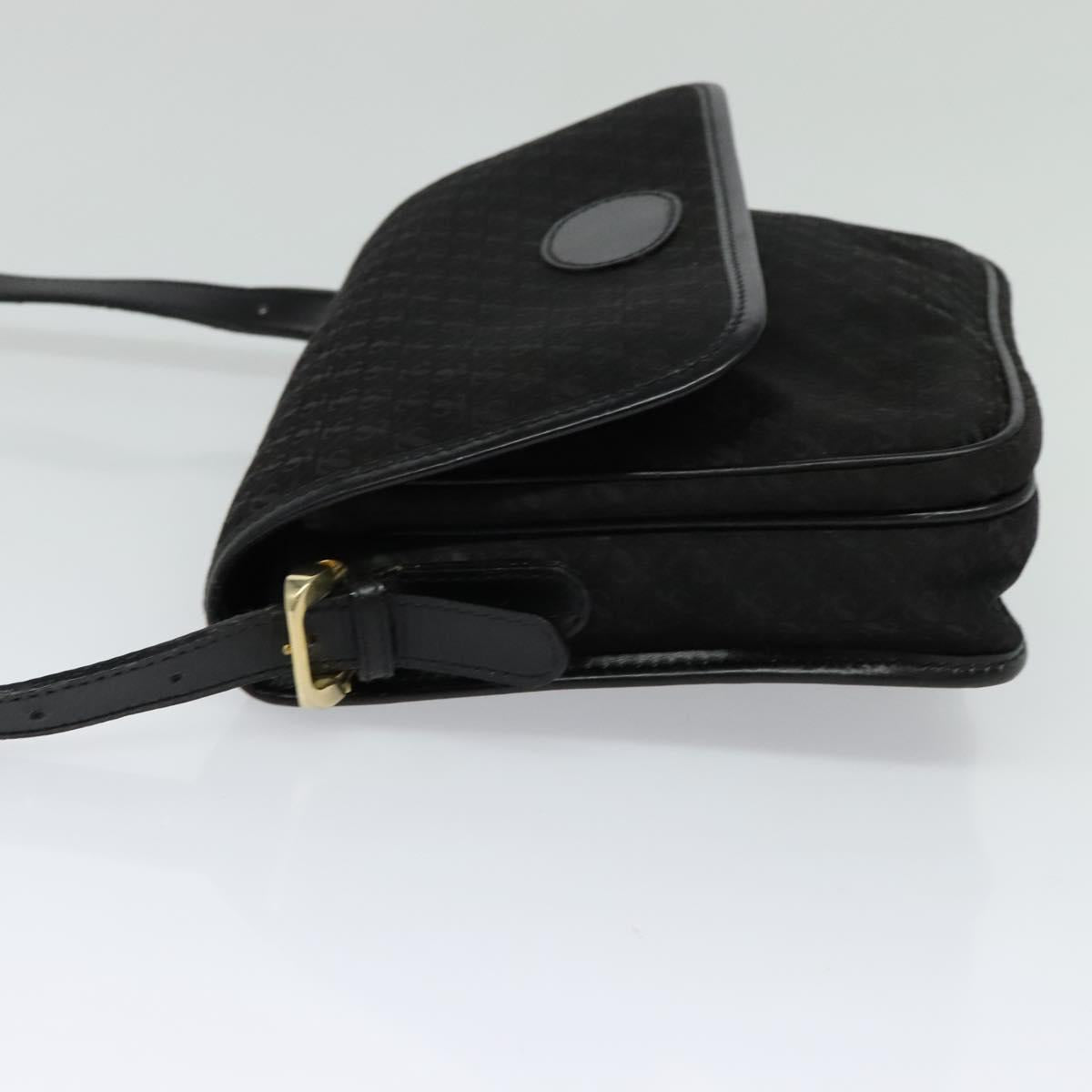 LOEWE Anagram Shoulder Bag Canvas Black Gold