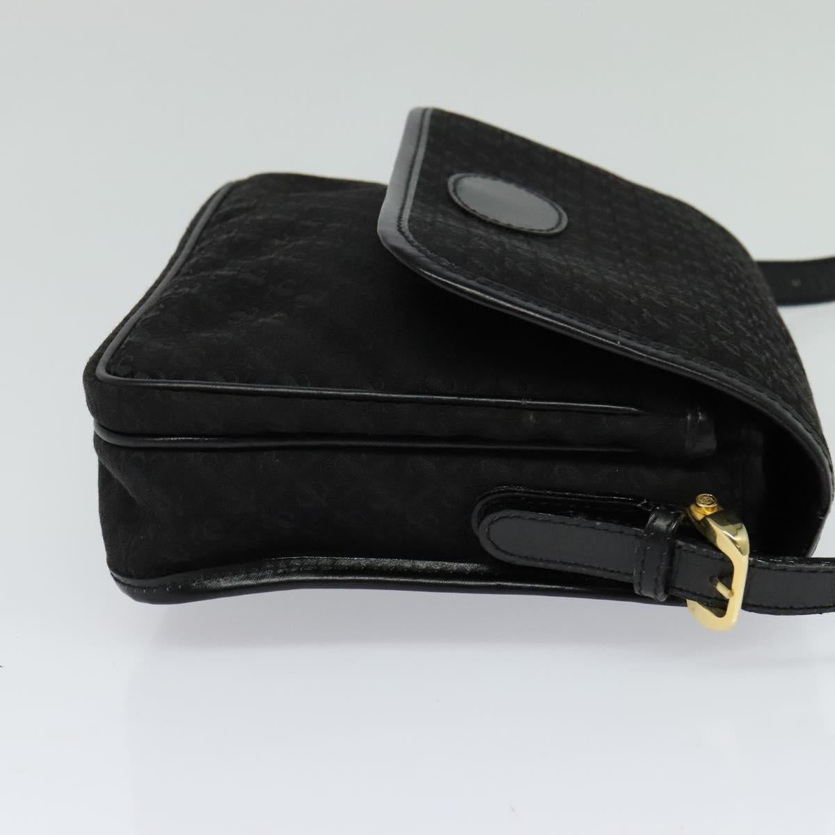 LOEWE Anagram Shoulder Bag Canvas Black Gold