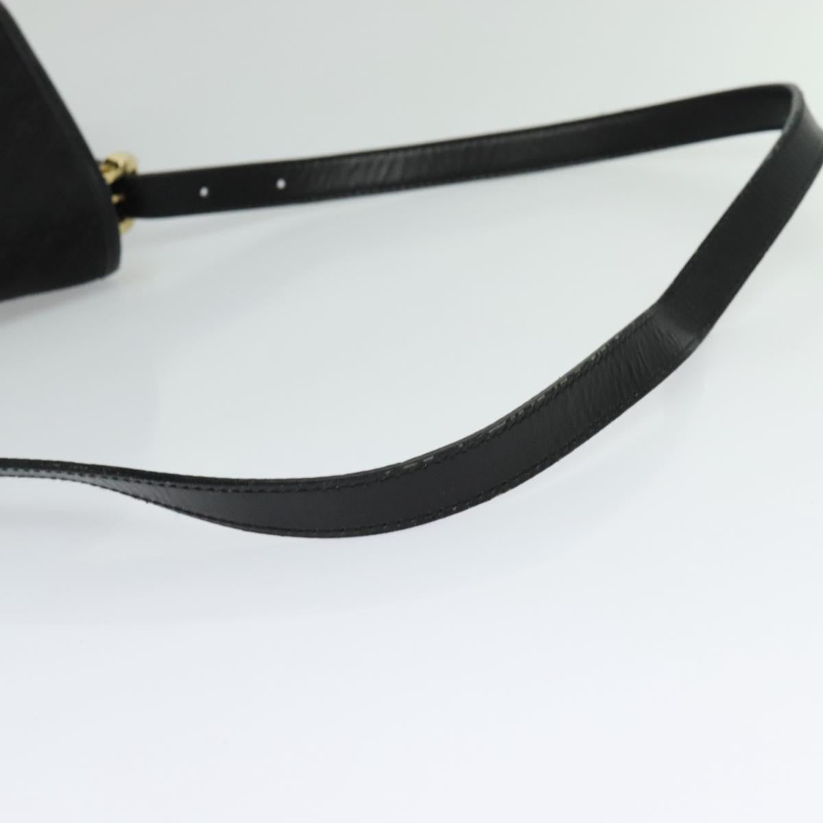 LOEWE Anagram Shoulder Bag Canvas Black Gold
