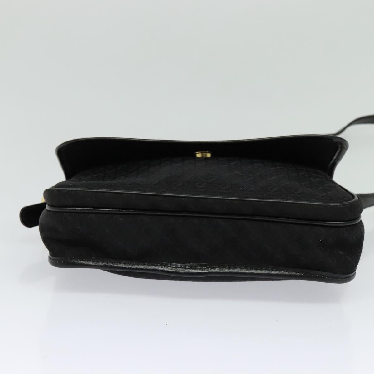 LOEWE Anagram Shoulder Bag Canvas Black Gold