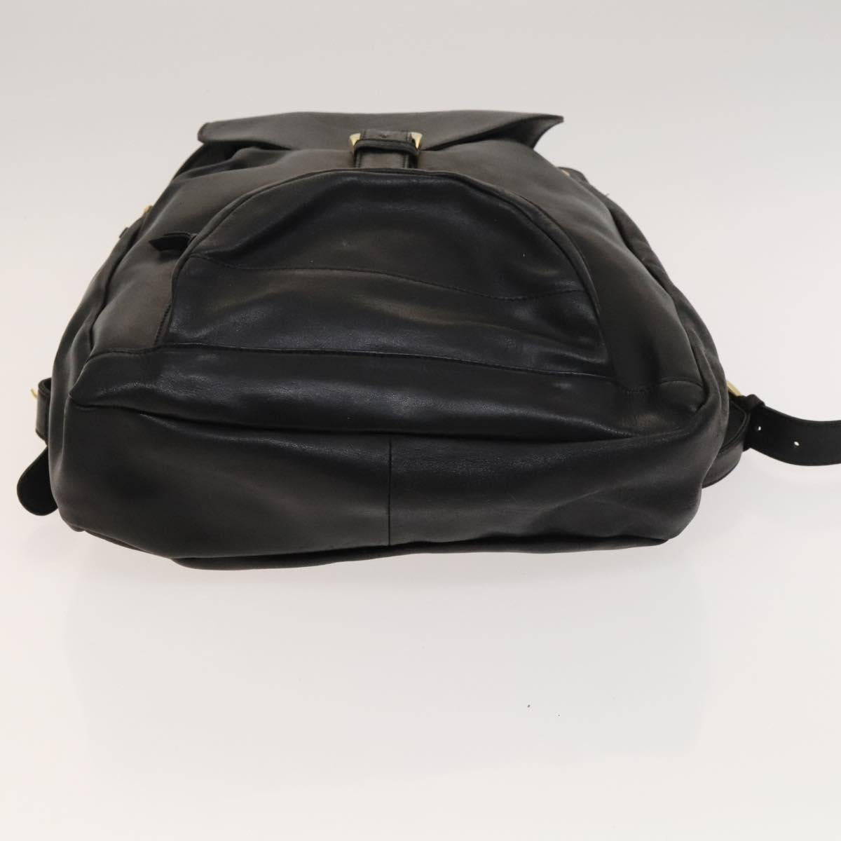 Gianni Versace Backpack Leather Black Gold