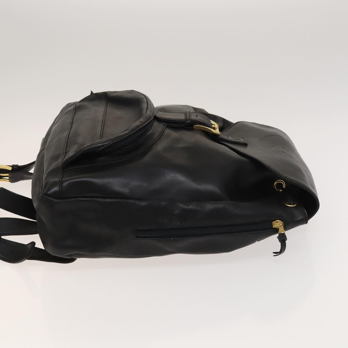 Gianni Versace Backpack Leather Black Gold