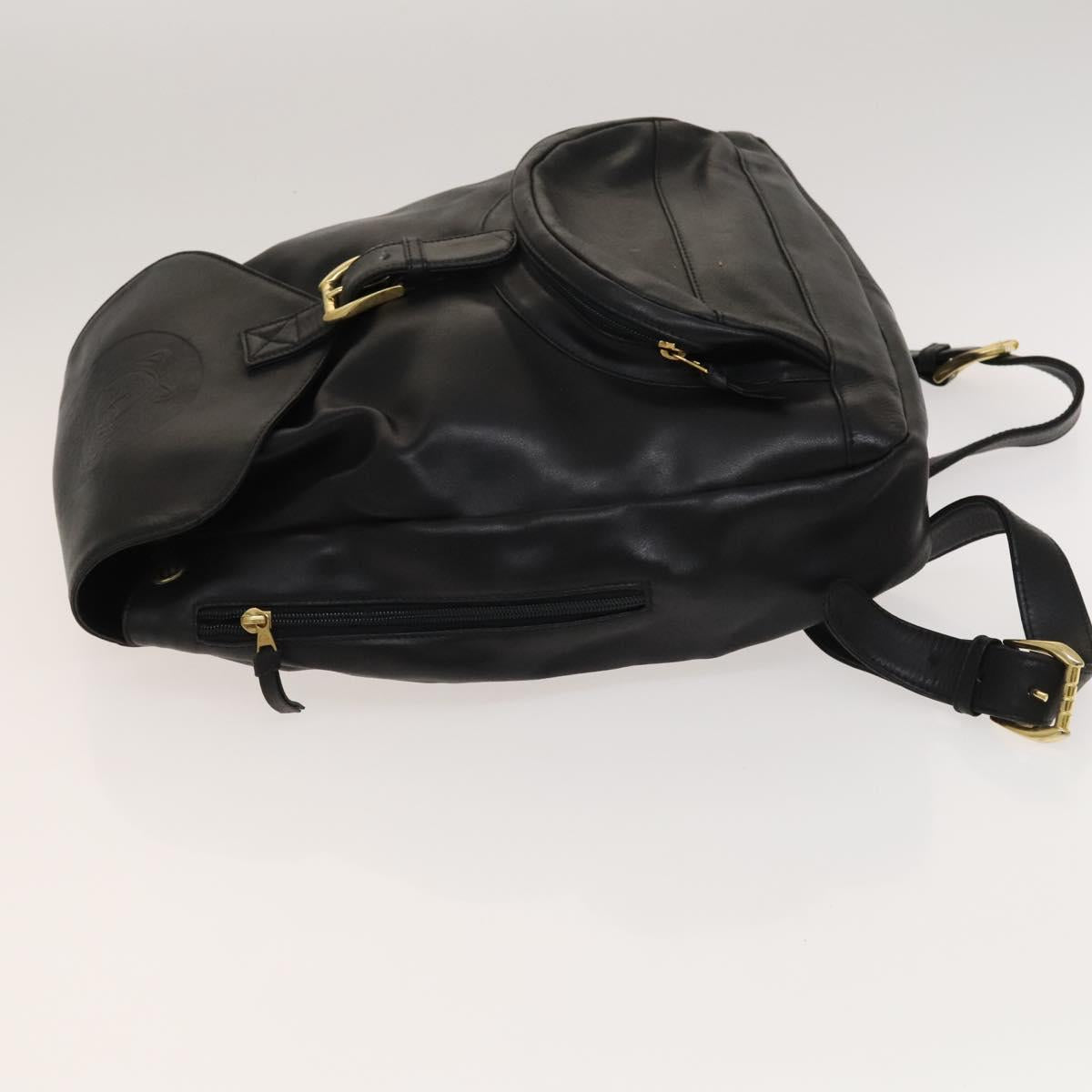 Gianni Versace Backpack Leather Black Gold