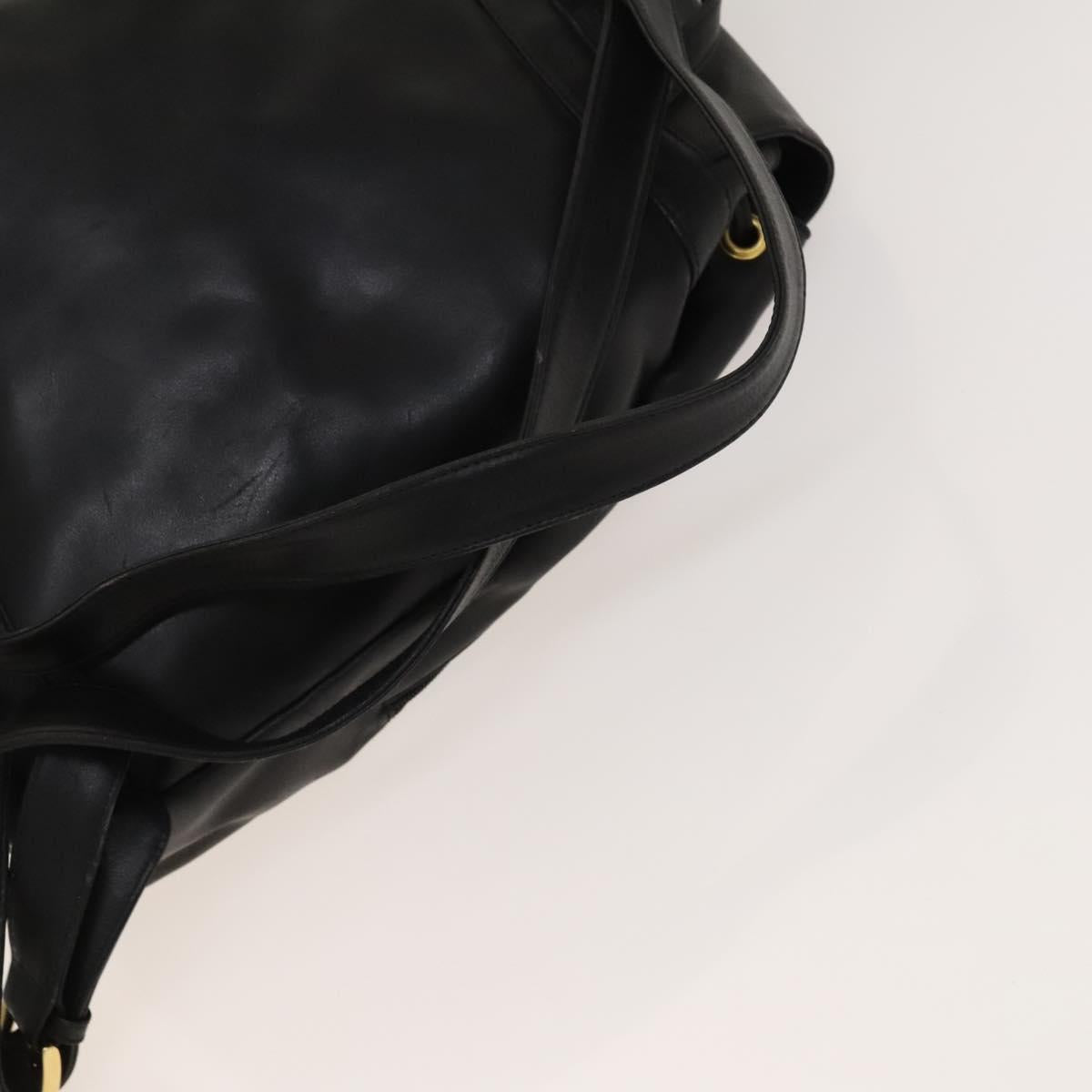 Gianni Versace Backpack Leather Black Gold
