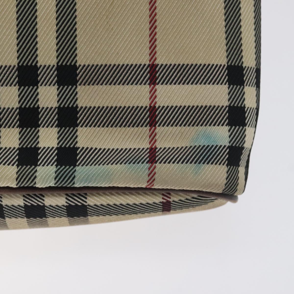 BURBERRY Nova Check Hand Bag Canvas Beige