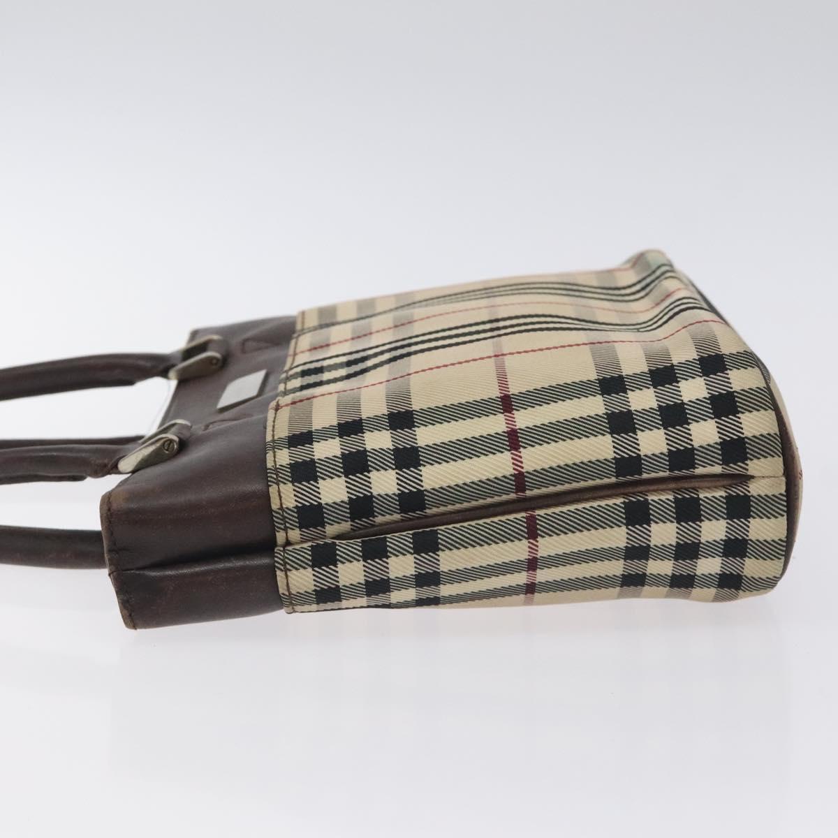 BURBERRY Nova Check Hand Bag Canvas Beige