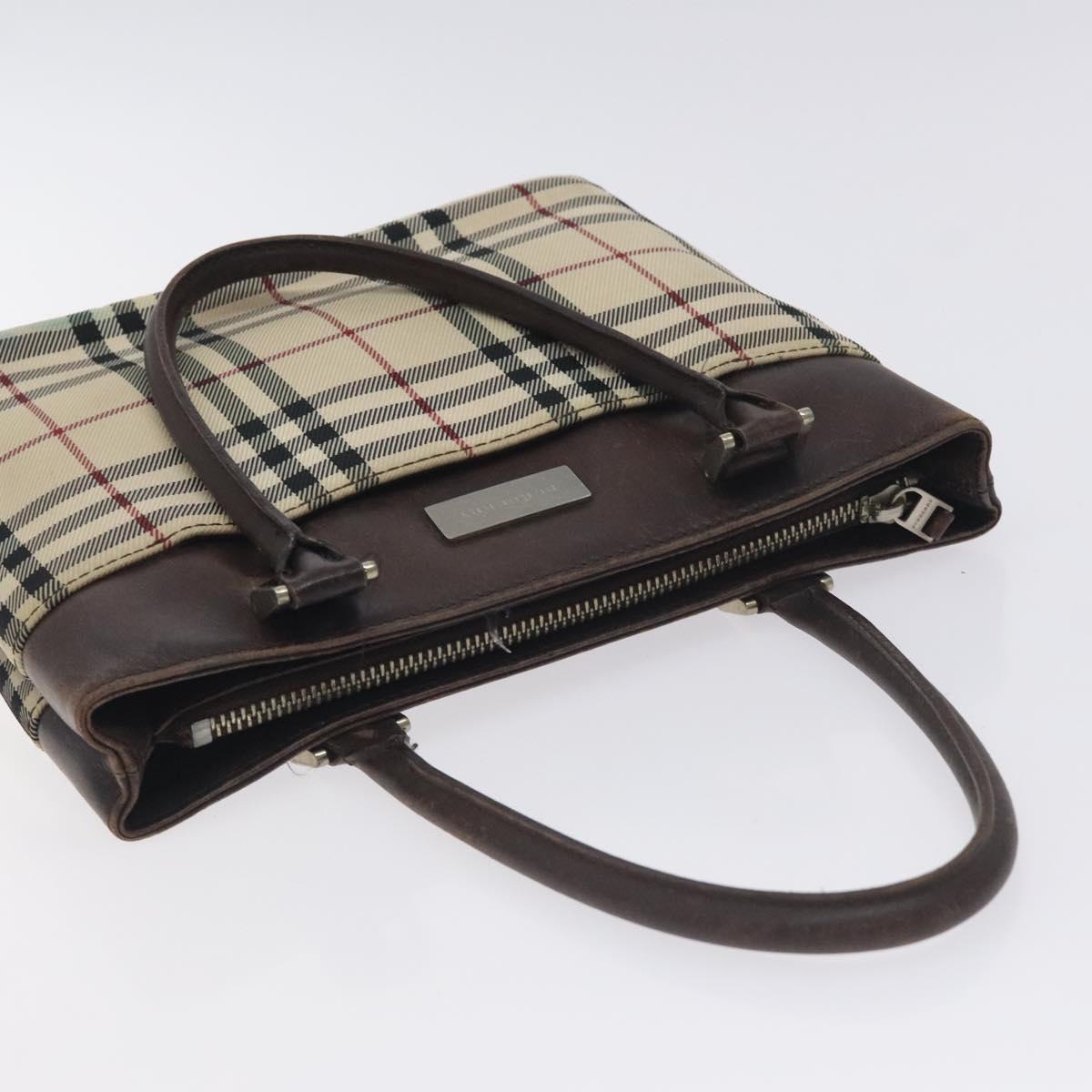 BURBERRY Nova Check Hand Bag Canvas Beige