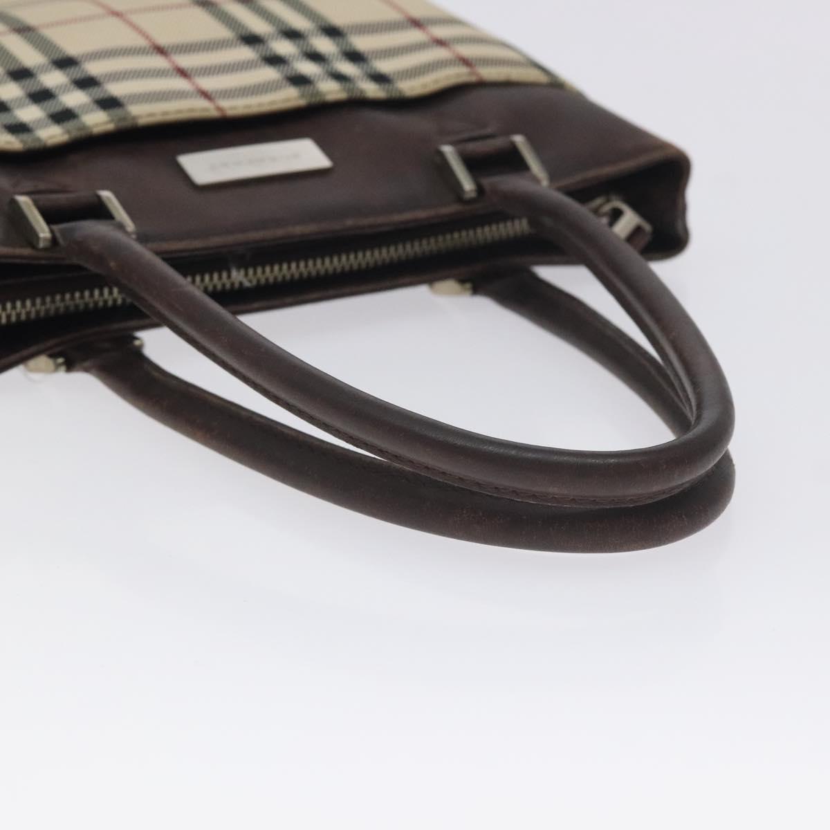 BURBERRY Nova Check Hand Bag Canvas Beige
