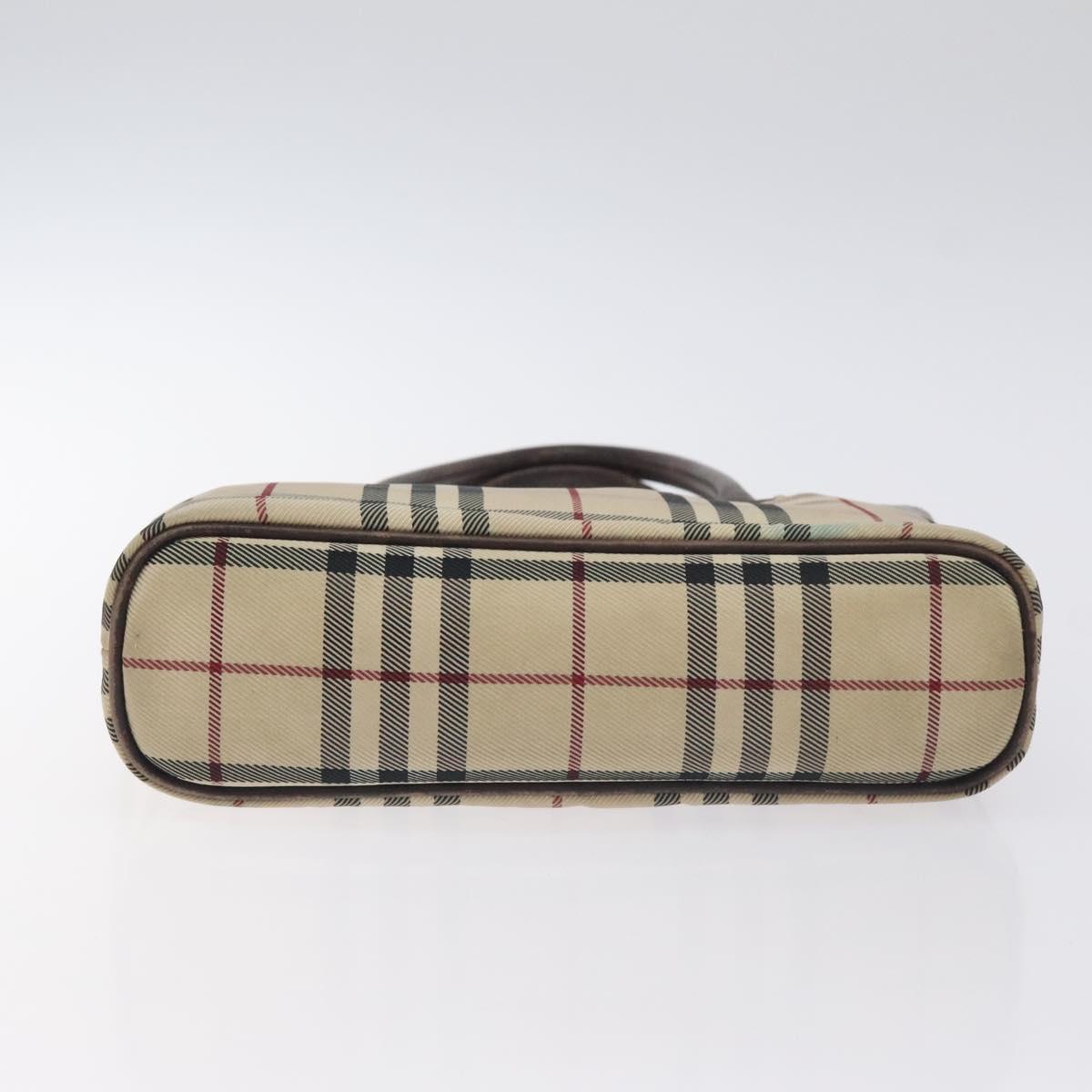 BURBERRY Nova Check Hand Bag Canvas Beige