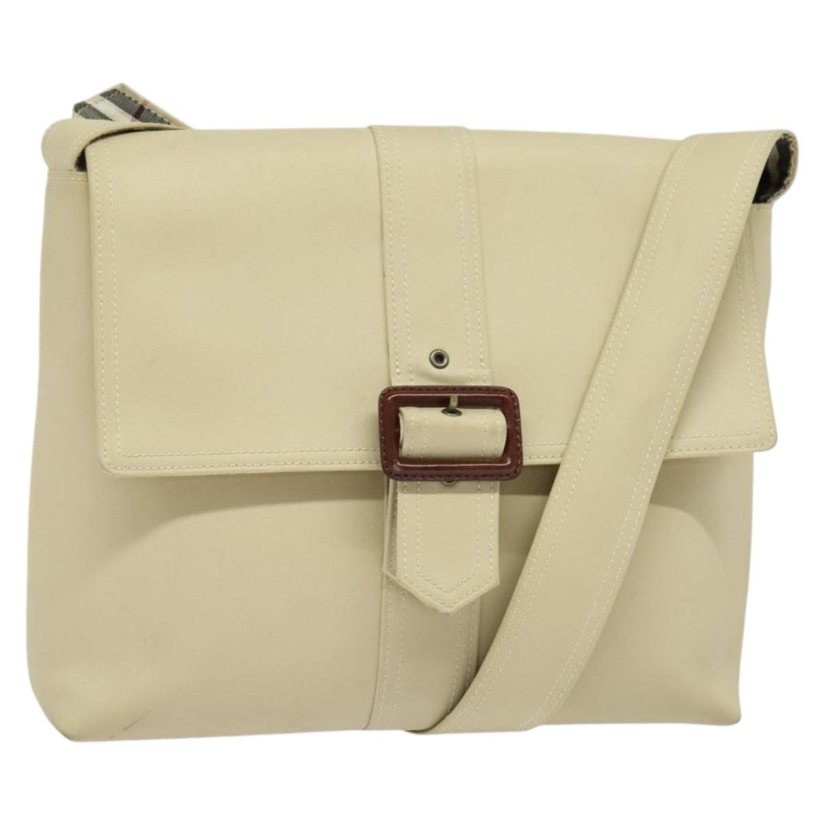 BURBERRY Shoulder Bag Canvas Beige