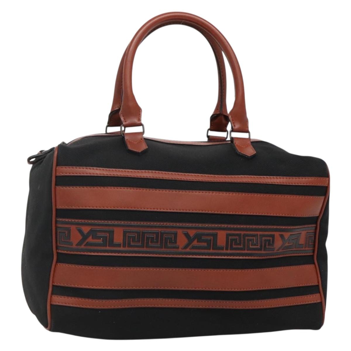 SAINT LAURENT Hand Bag Canvas Brown