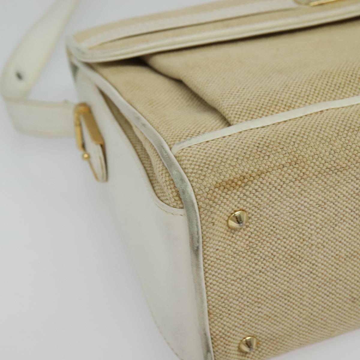 BALLY Shoulder Bag Canvas Beige Gold