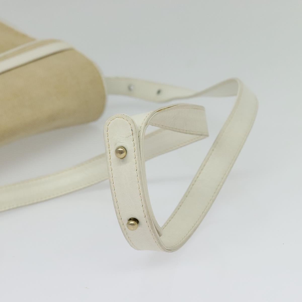 BALLY Shoulder Bag Canvas Beige Gold
