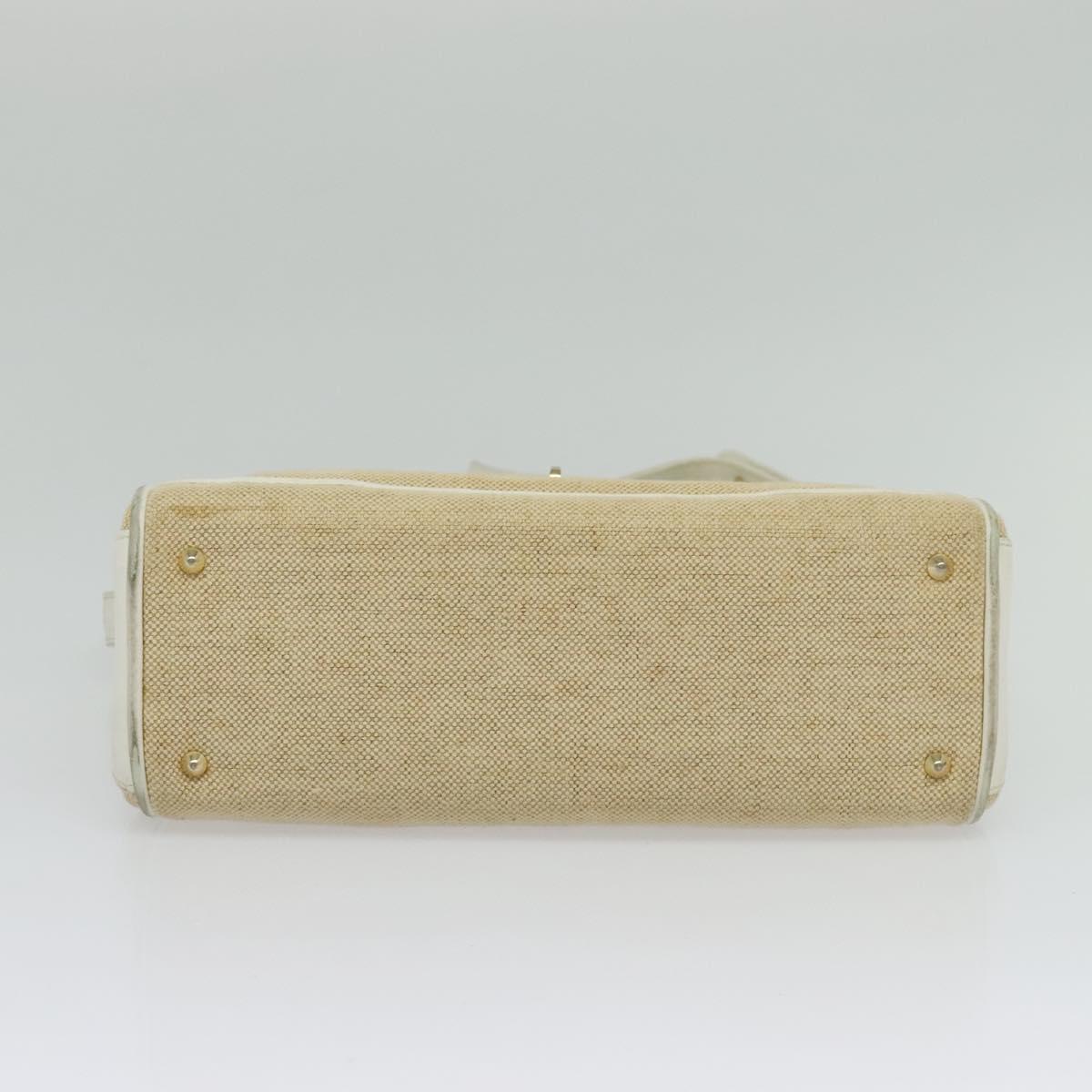 BALLY Shoulder Bag Canvas Beige Gold