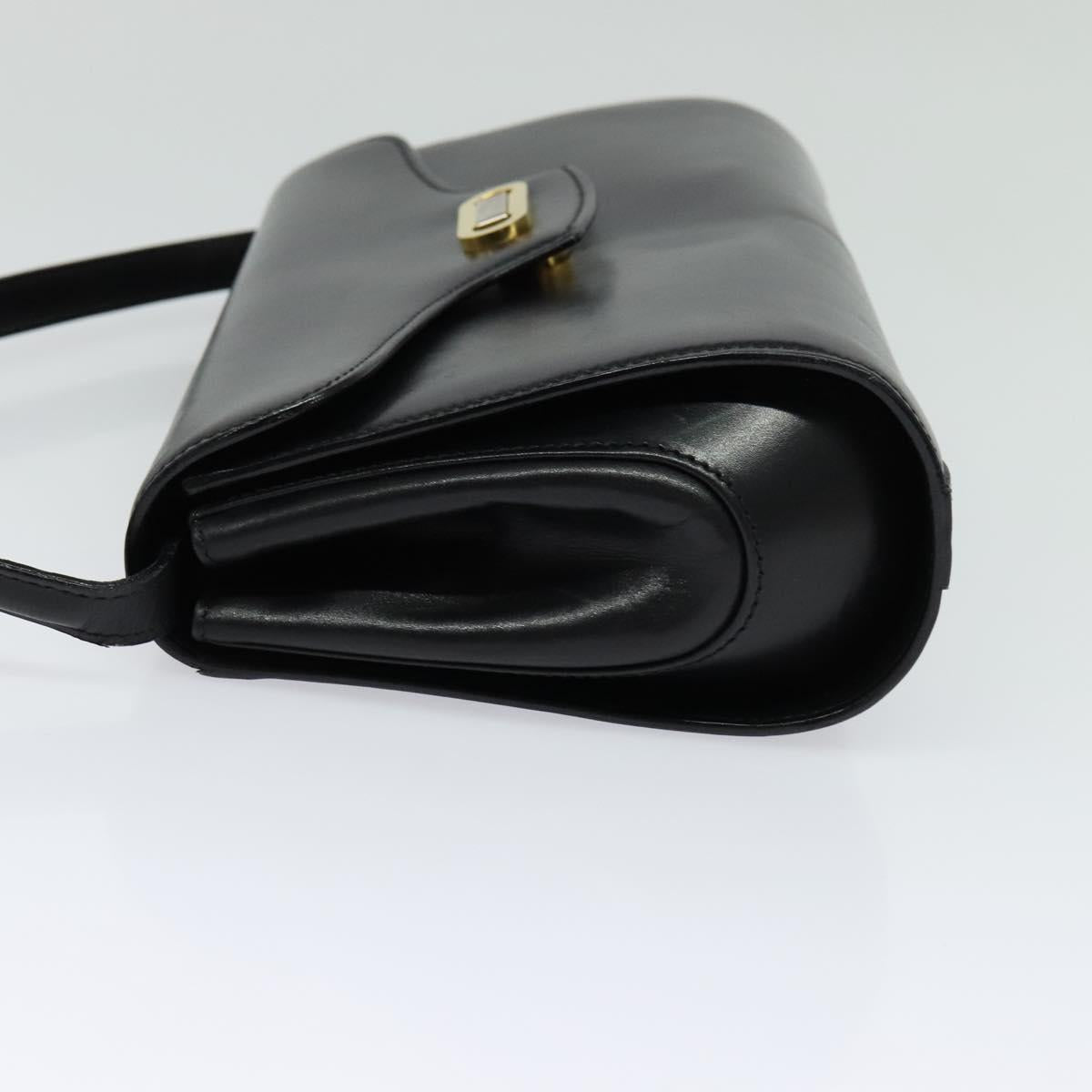BALLY Shoulder Bag Leather Black Gold