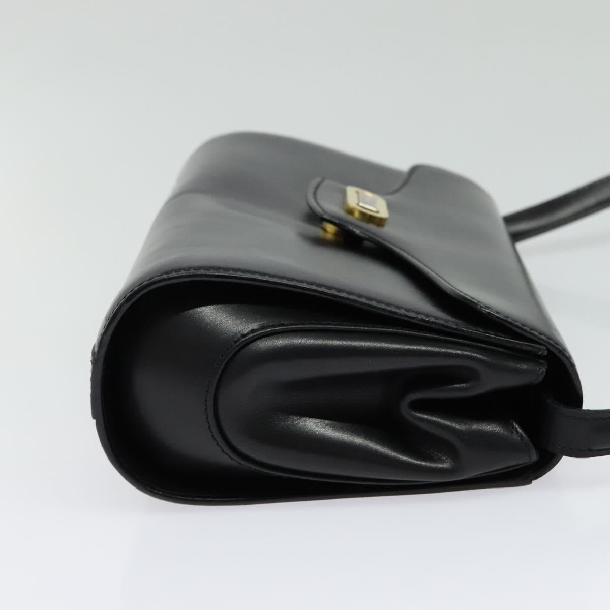 BALLY Shoulder Bag Leather Black Gold
