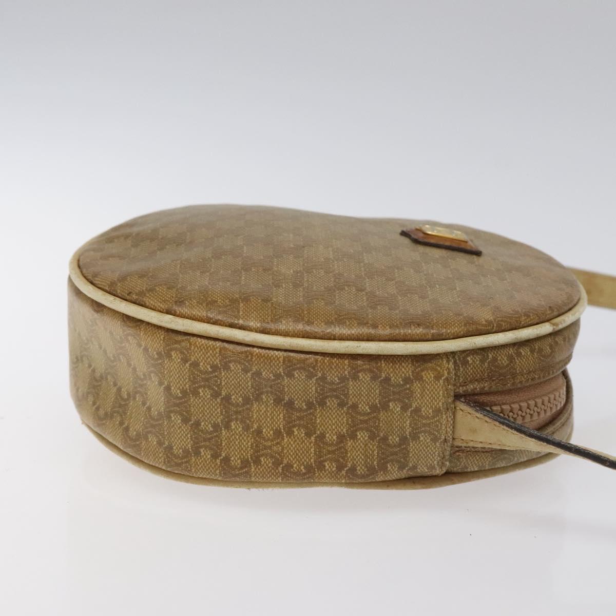 CELINE Macadam Canvas Shoulder Bag Brown