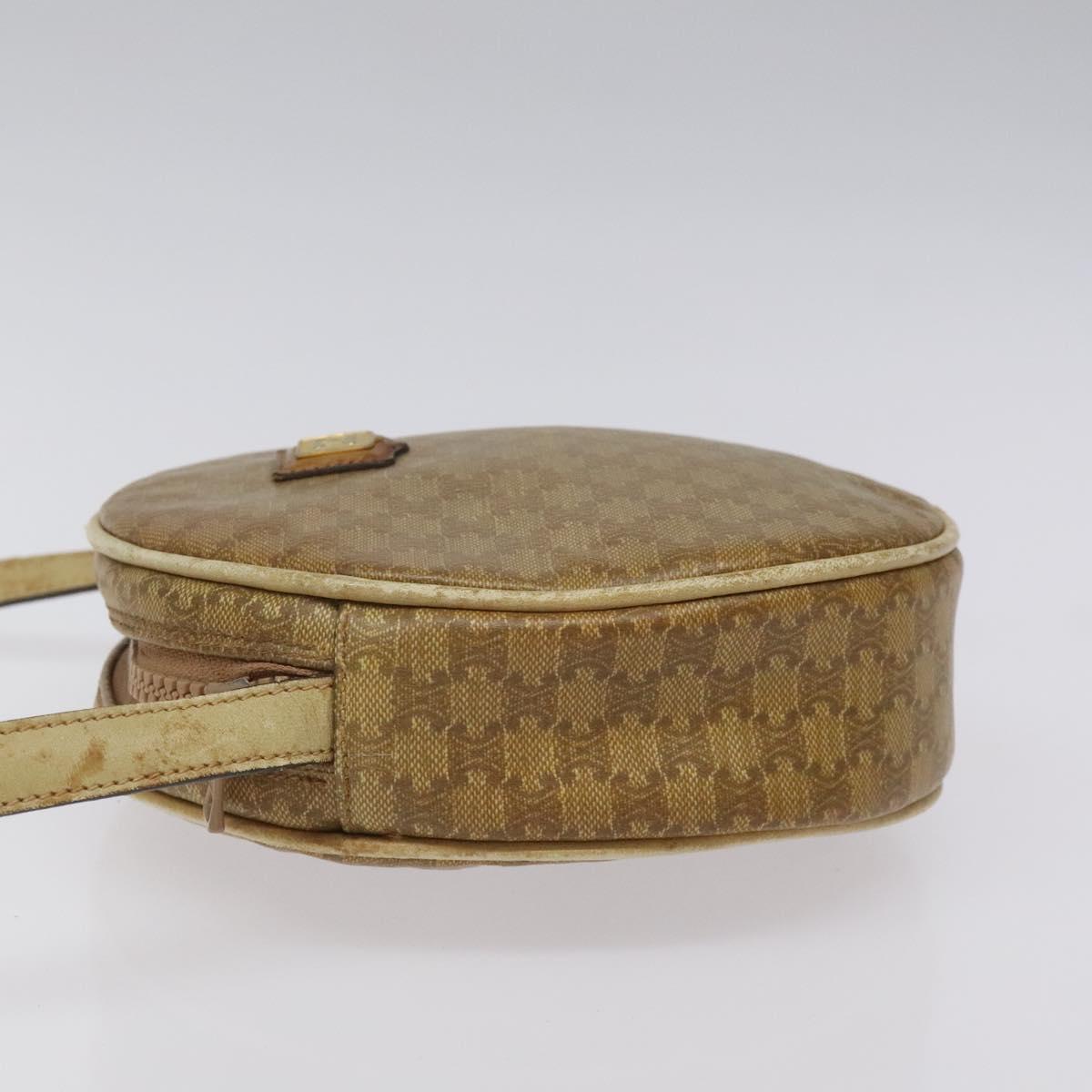 CELINE Macadam Canvas Shoulder Bag Brown
