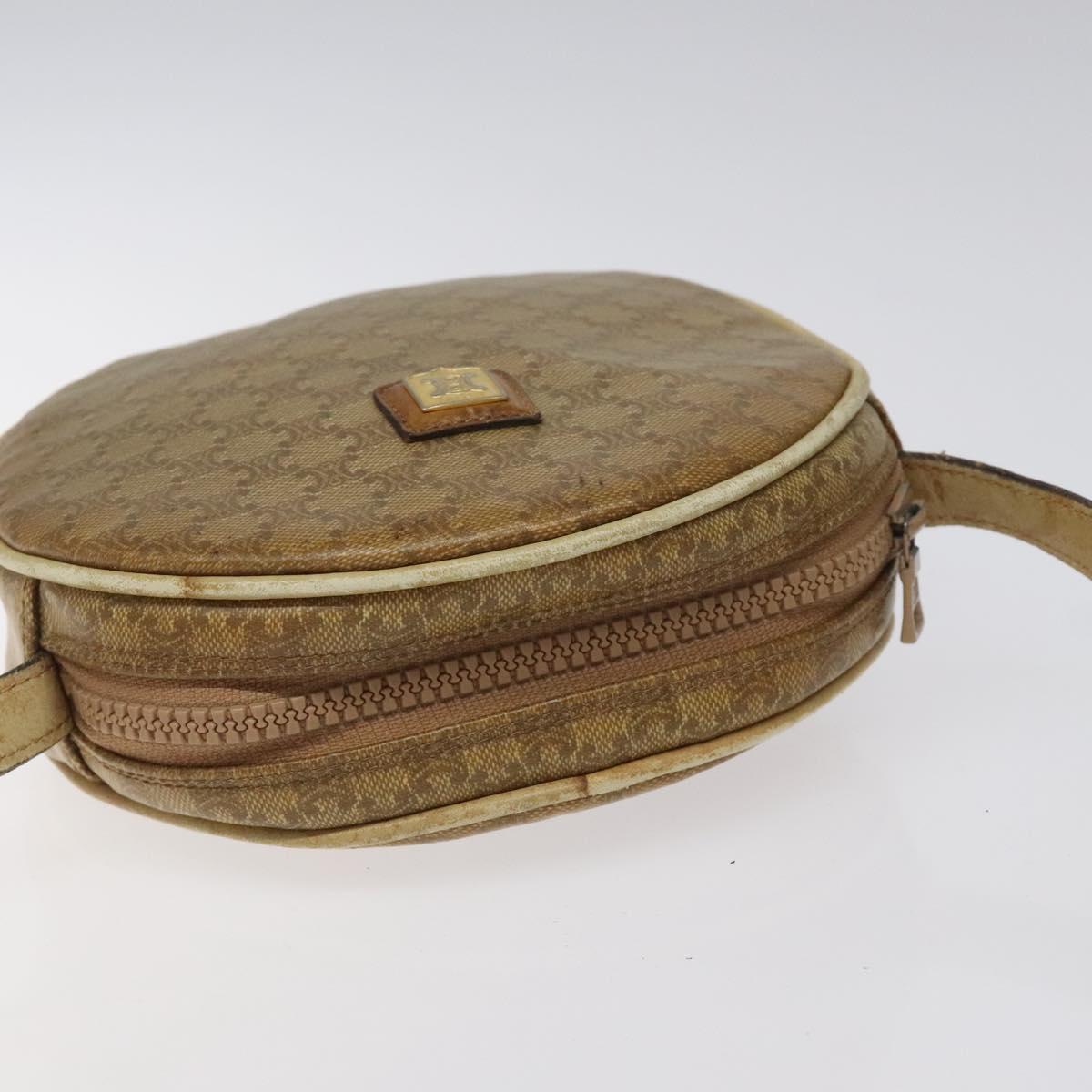 CELINE Macadam Canvas Shoulder Bag Brown
