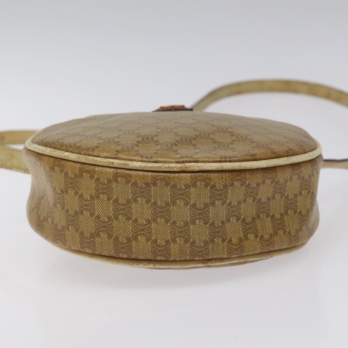 CELINE Macadam Canvas Shoulder Bag Brown