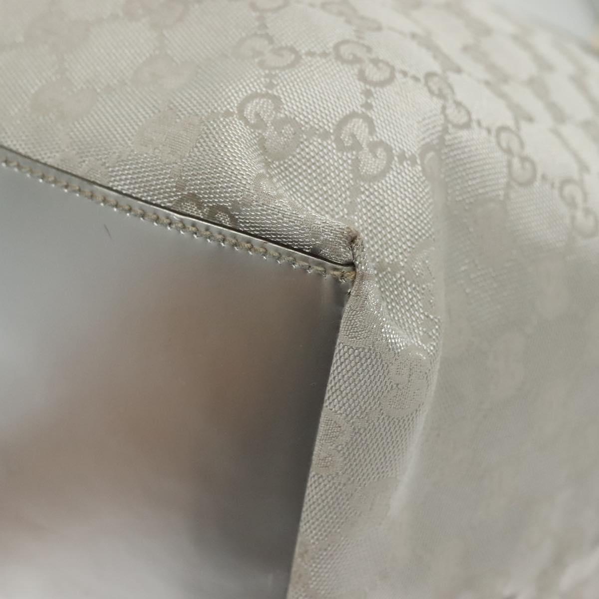 GUCCI GG Canvas Tote Bag Silver 131231
