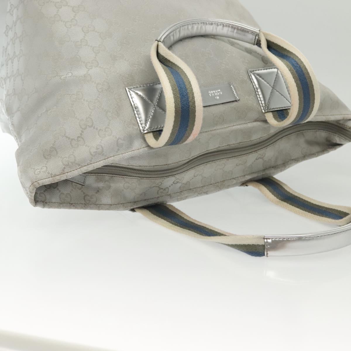 GUCCI GG Canvas Tote Bag Silver 131231