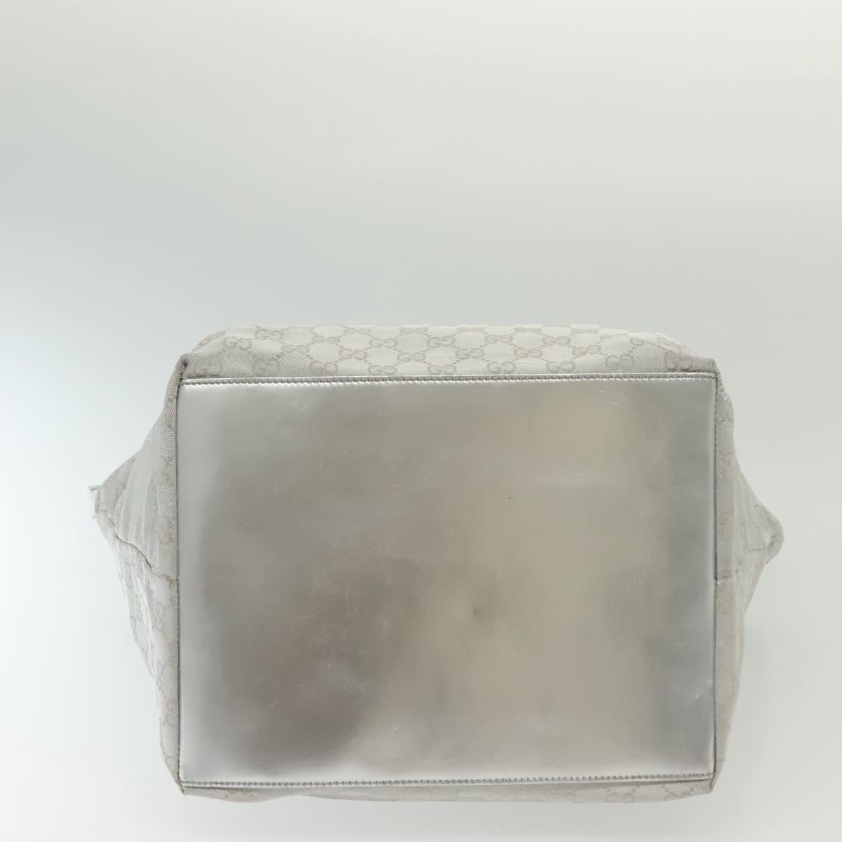 GUCCI GG Canvas Tote Bag Silver 131231