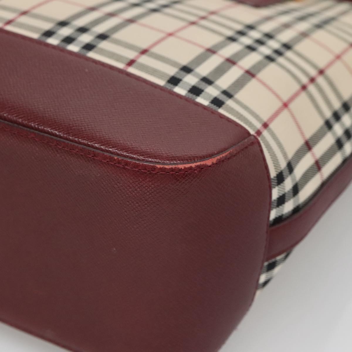 BURBERRY Nova Check Tote Bag Canvas Beige Gold