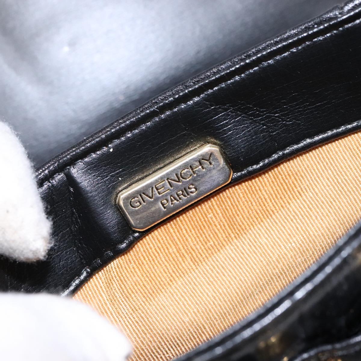 GIVENCHY Shoulder Bag Leather Gold Black