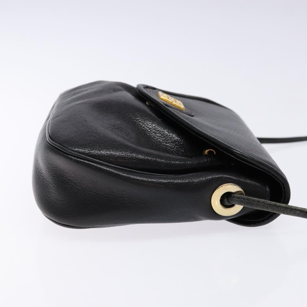GIVENCHY Shoulder Bag Leather Gold Black