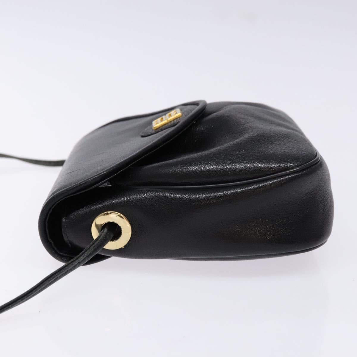 GIVENCHY Shoulder Bag Leather Gold Black