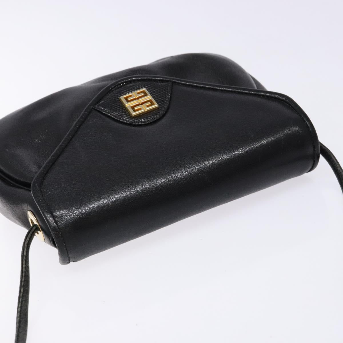 GIVENCHY Shoulder Bag Leather Gold Black