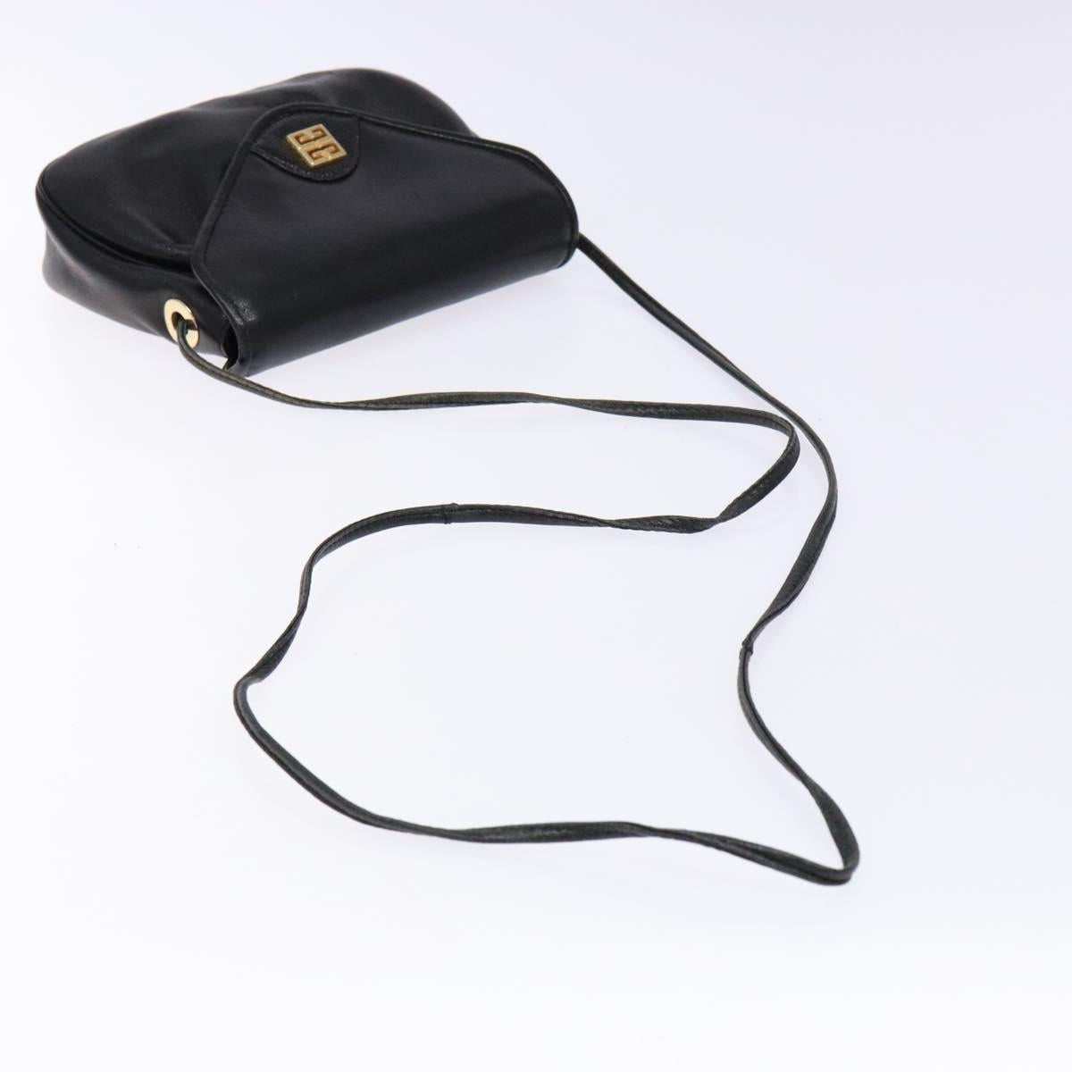 GIVENCHY Shoulder Bag Leather Gold Black