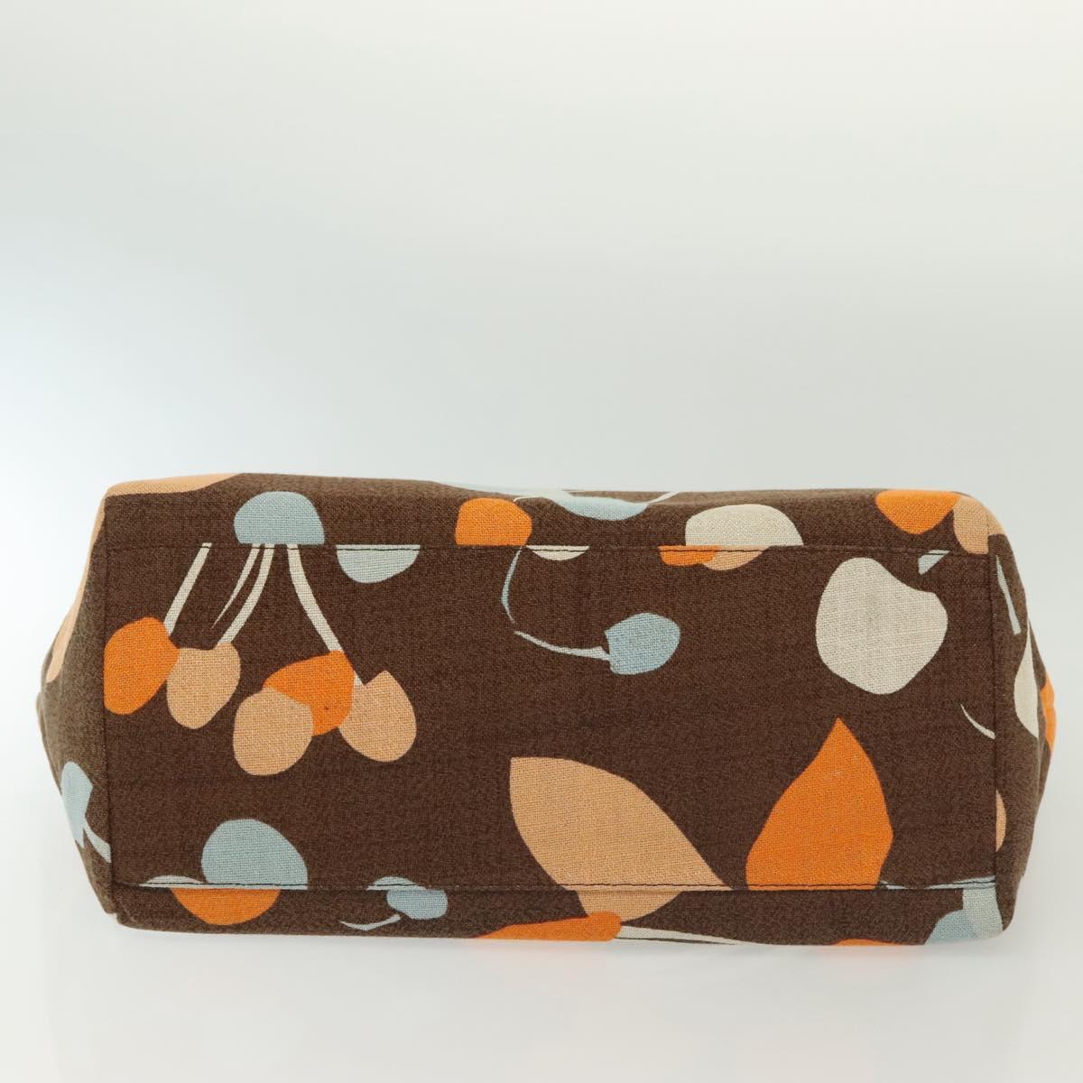 Miu Miu Hand Bag Canvas Brown