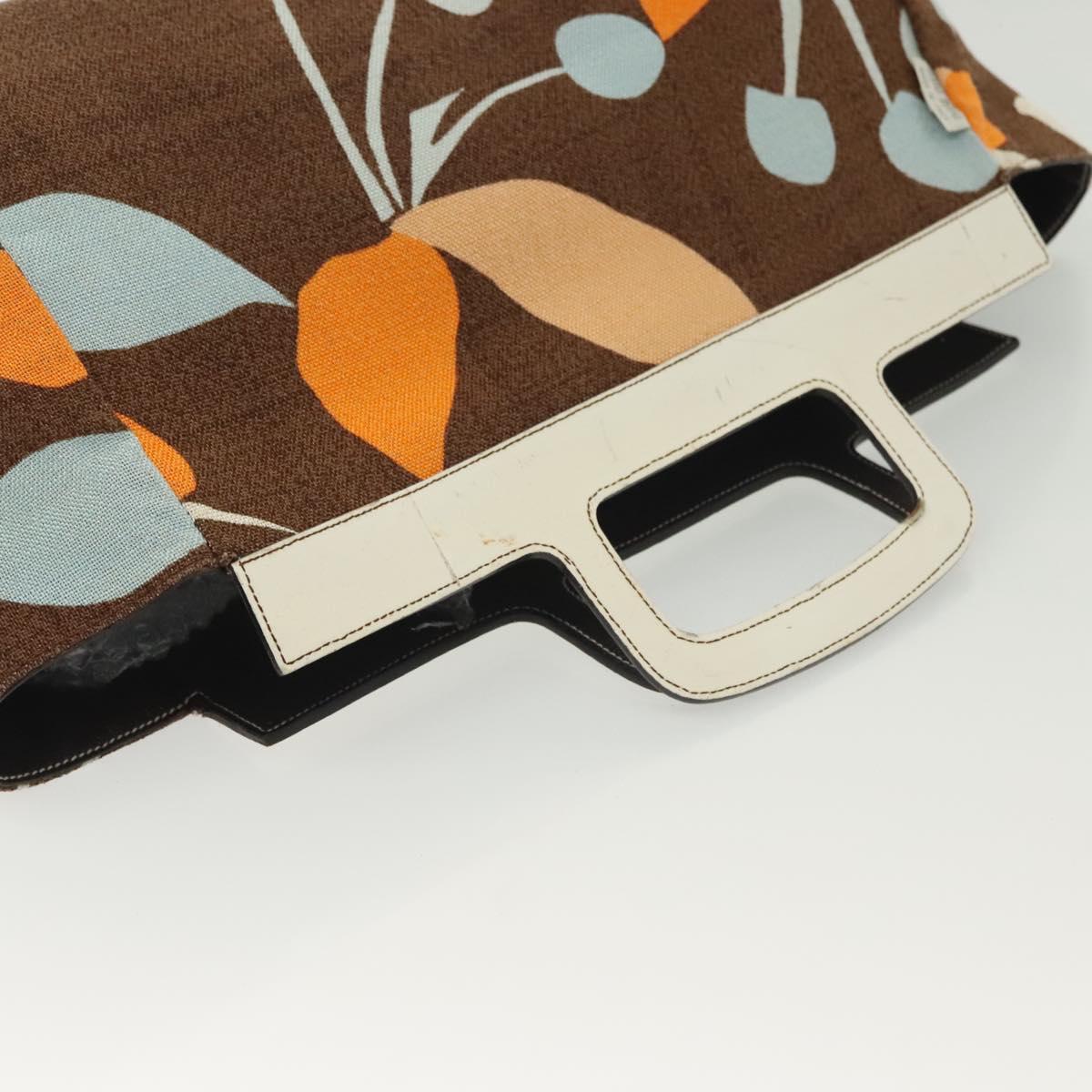 Miu Miu Hand Bag Canvas Brown