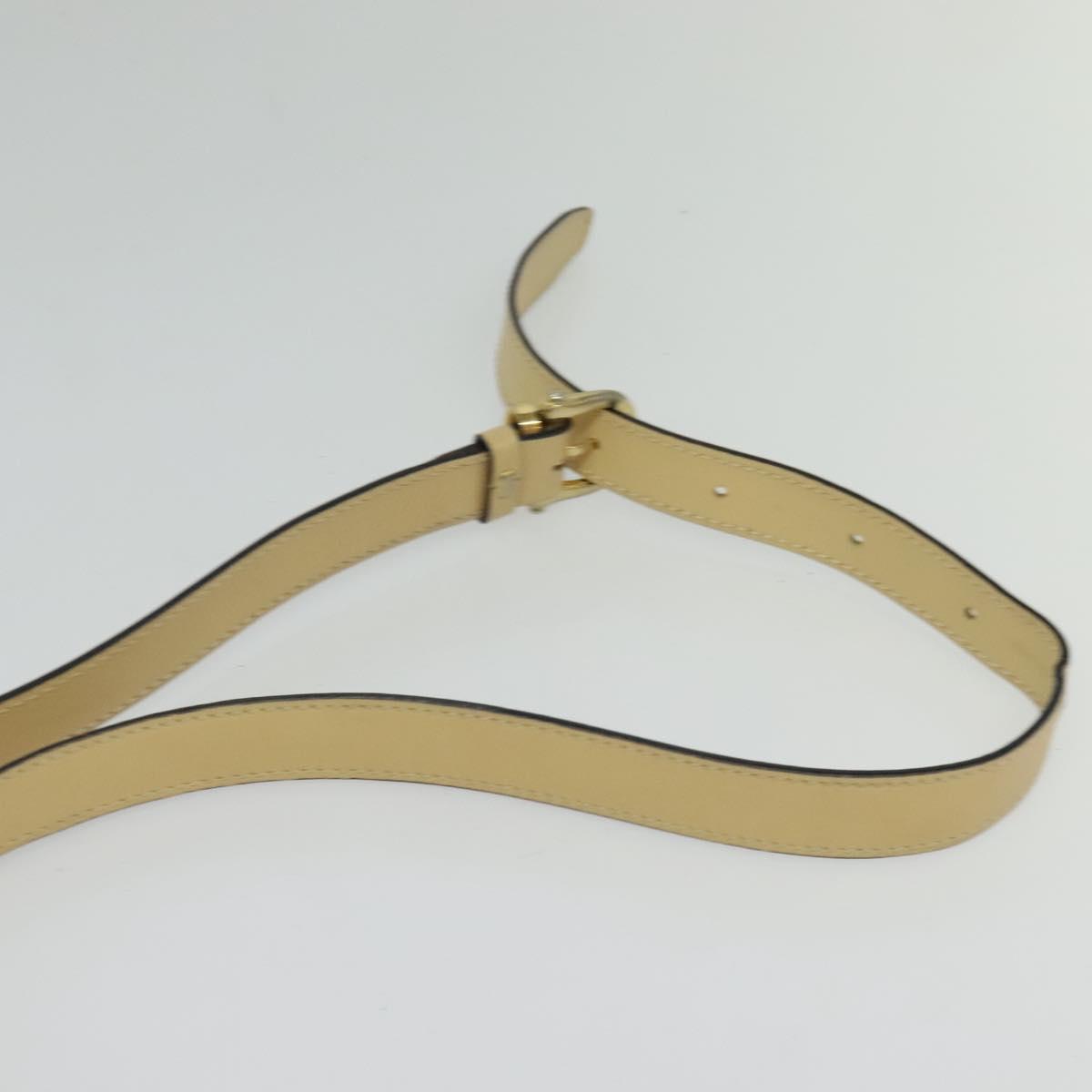 CELINE Shoulder Bag Leather Beige Gold