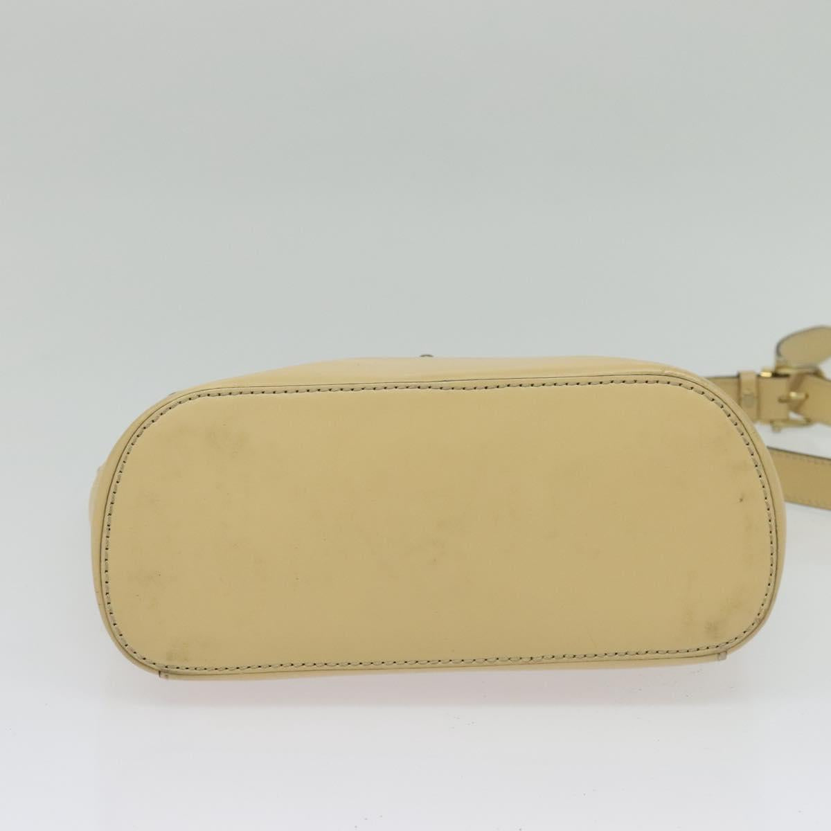 CELINE Shoulder Bag Leather Beige Gold