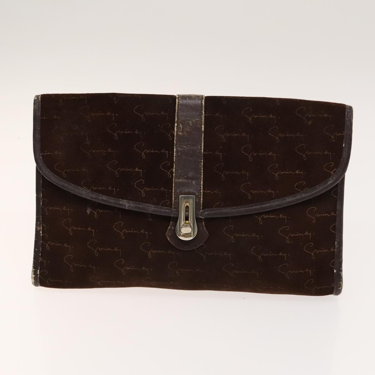 GIVENCHY BALLY Shoulder Bag Suede Leather 2Set Brown Navy