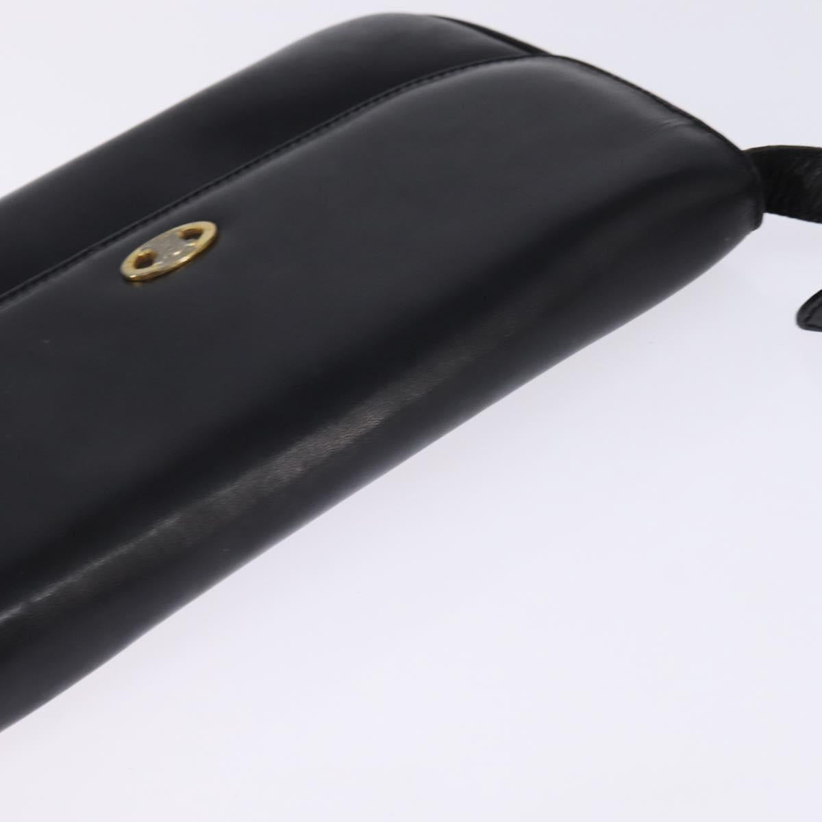 CELINE Shoulder Bag Leather Black Gold