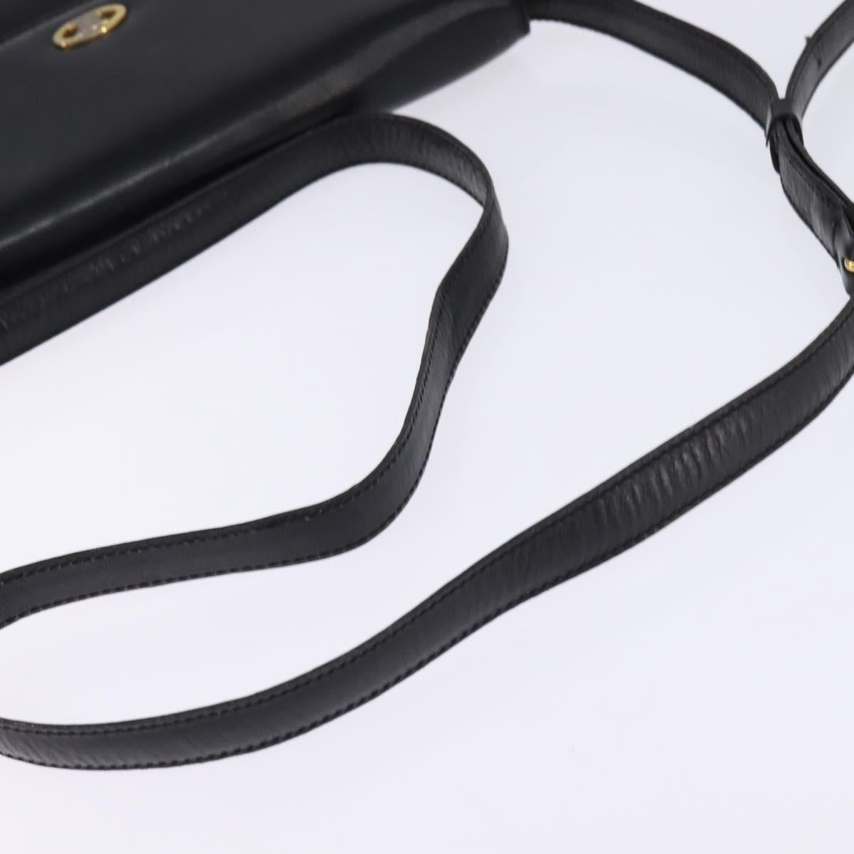 CELINE Shoulder Bag Leather Black Gold