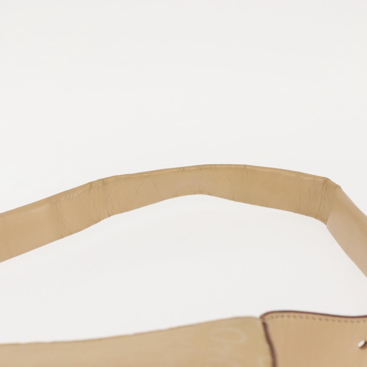 CELINE C Macadam Canvas Shoulder Bag Beige Gold