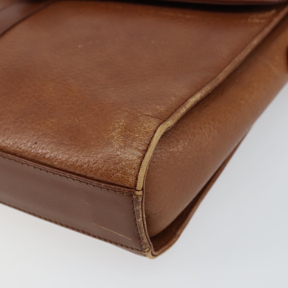Burberrys Shoulder Bag Leather Brown Gold