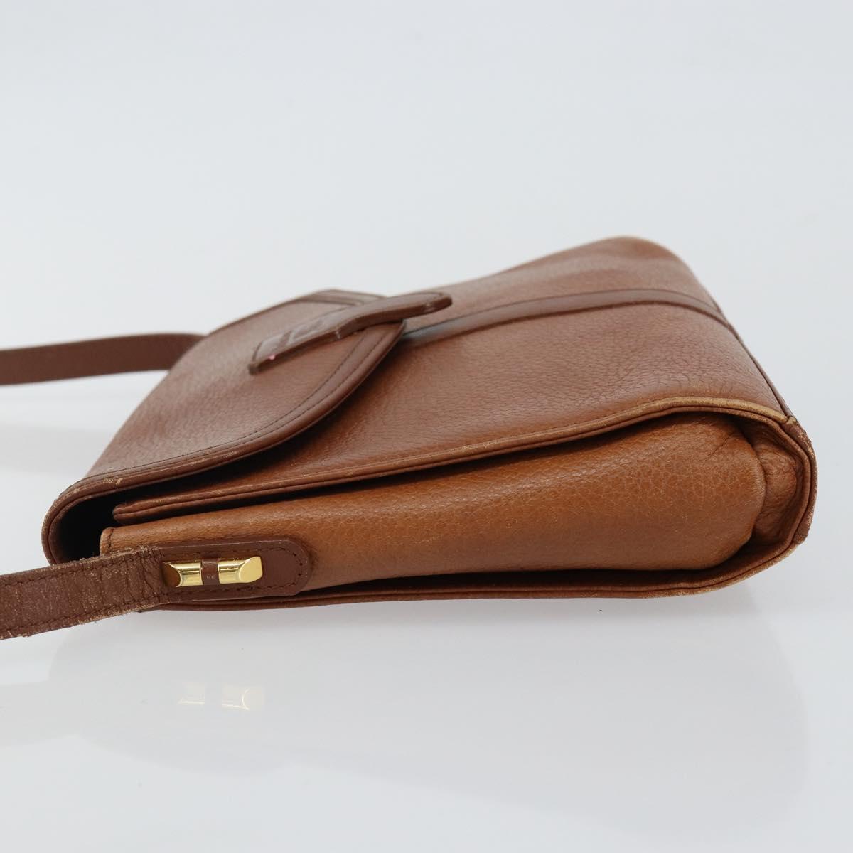 Burberrys Shoulder Bag Leather Brown Gold