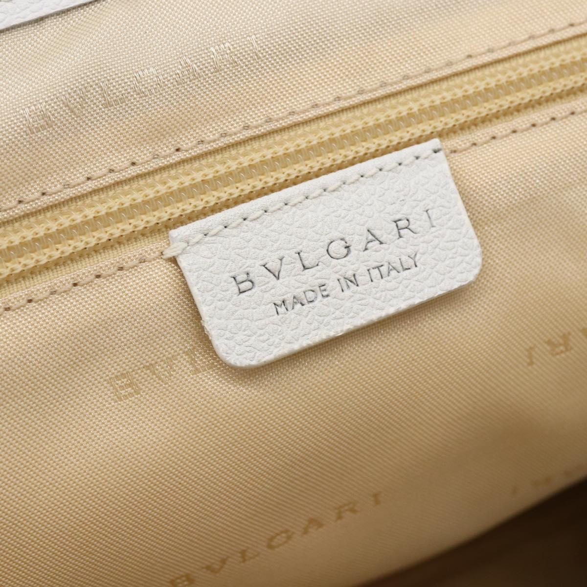 BVLGARI Shoulder Bag Leather Red White