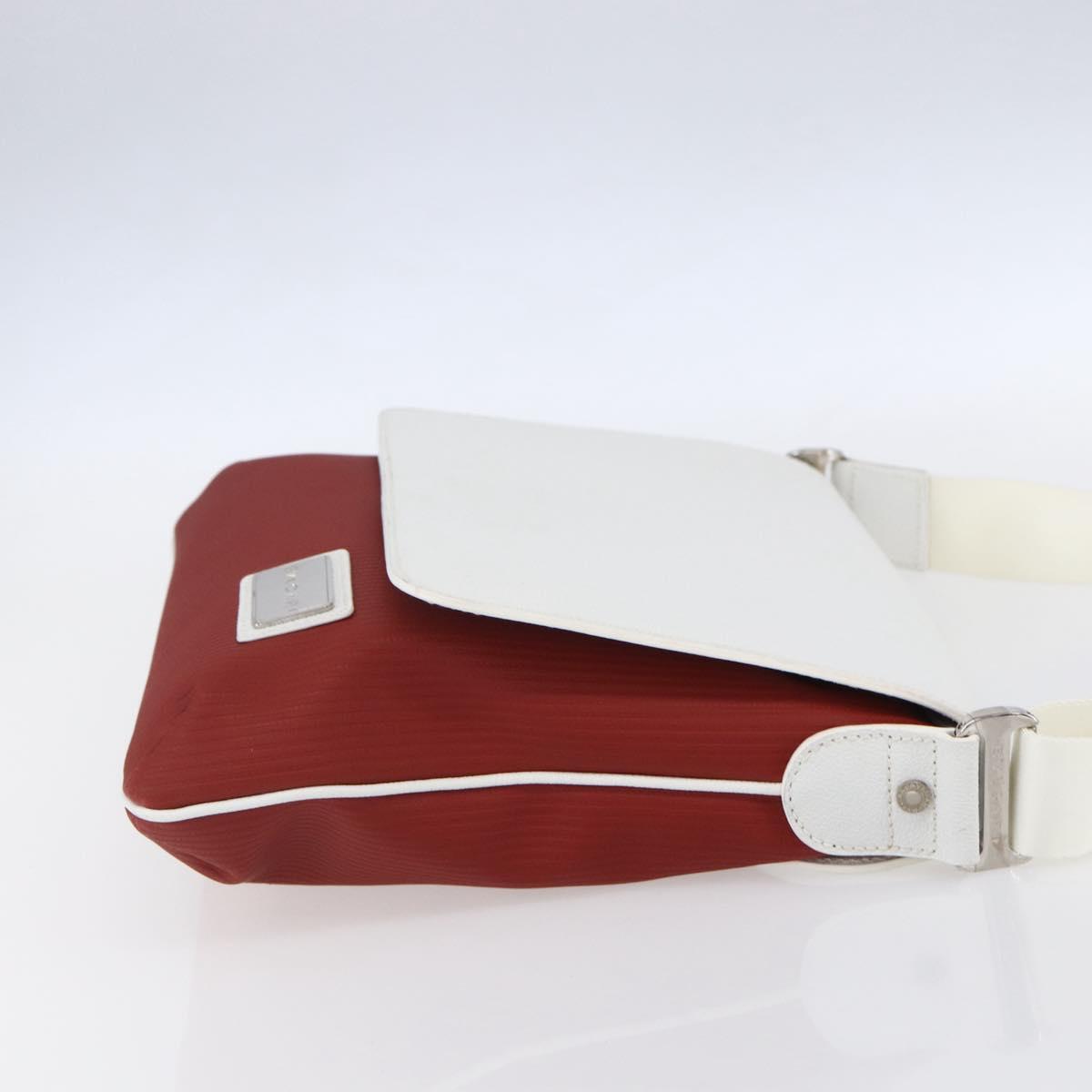 BVLGARI Shoulder Bag Leather Red White