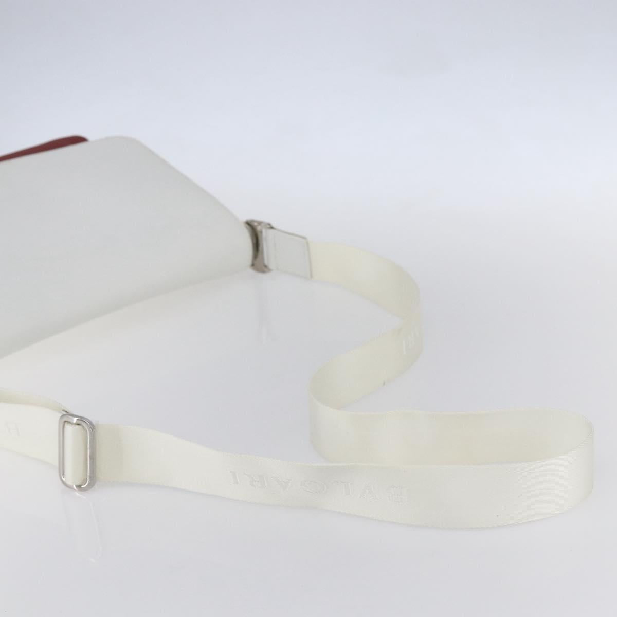 BVLGARI Shoulder Bag Leather Red White
