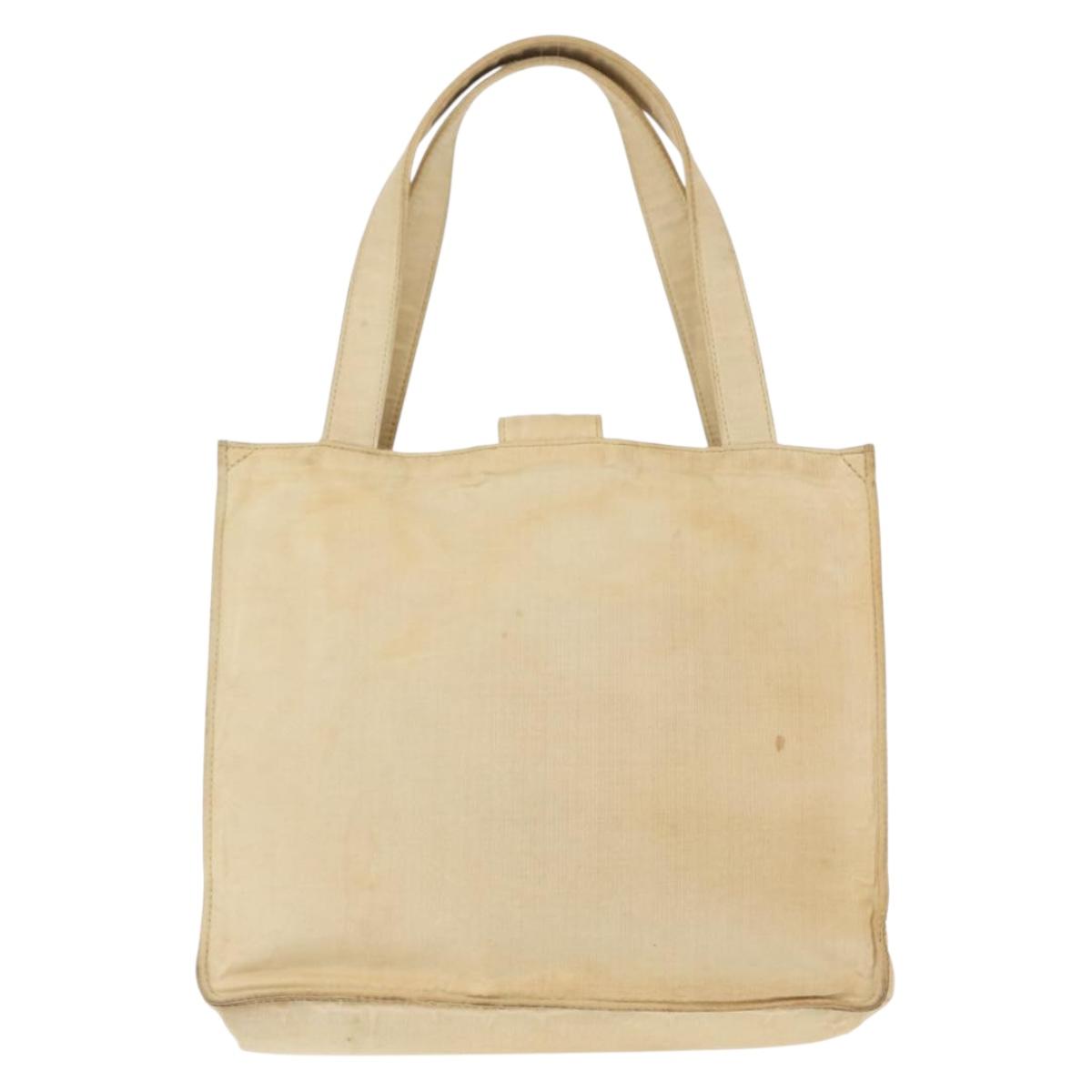 CHANEL Tote Bag Nylon Beige CC