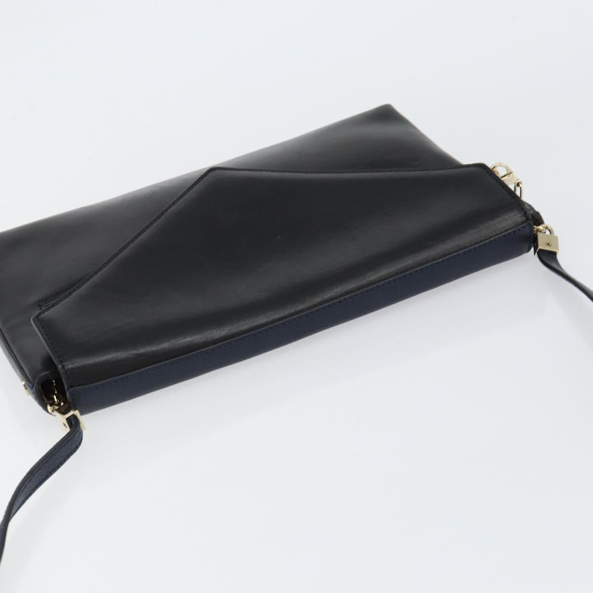 Chloe Shoulder Bag Leather Black Gold