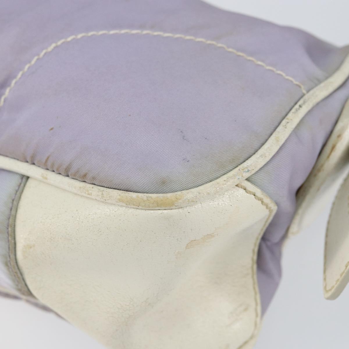 PRADA Shoulder Bag Nylon Purple Silver
